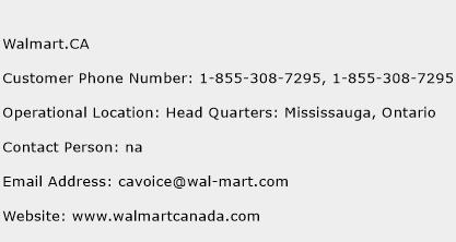 Walmart.CA Contact Number | Walmart.CA Customer Service Number | Walmart.CA Toll Free Number
