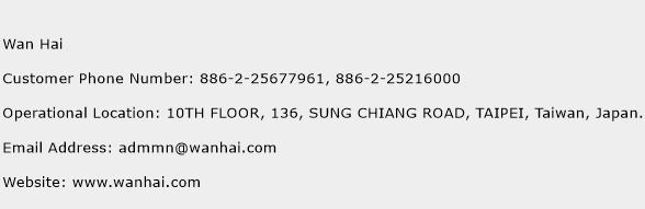 Wan Hai Phone Number Customer Service