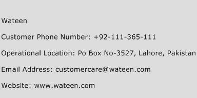 Wateen Phone Number Customer Service
