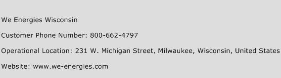 We Energies Wisconsin Phone Number Customer Service