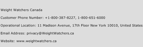 Weight Watchers Canada Number | Weight Watchers Canada Customer Service Phone Number | Weight ...