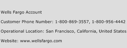 Wells Fargo Account Phone Number Customer Service
