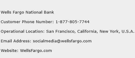 Wells Fargo National Bank Phone Number Customer Service