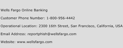 wells fargo online banking phone number