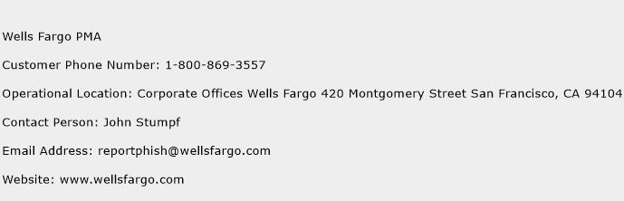 Wells Fargo PMA Phone Number Customer Service