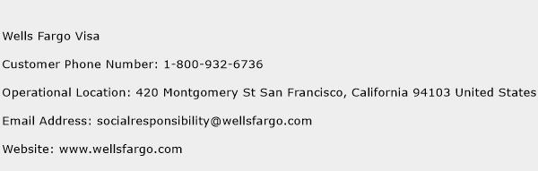 Wells Fargo Visa Phone Number Customer Service