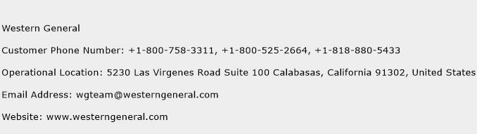 Western General Contact Number | Western General Customer Service Number | Western General Toll ...