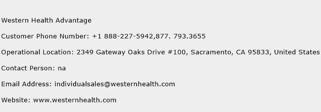 Western Health Advantage Phone Number Customer Service