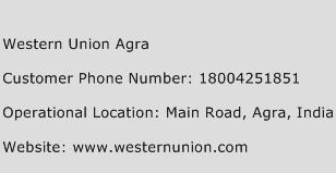 Western Union Agra Phone Number Customer Service