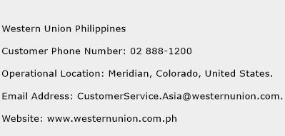 Western Union Philippines Phone Number Customer Service
