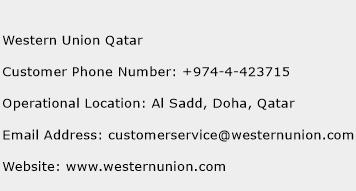 Western Union Qatar Customer Service Phone Number | Contact Number | Toll Free Phone | Contact ...