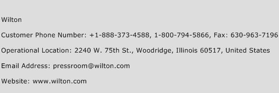 Wilton Phone Number Customer Service