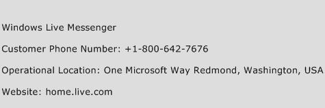Windows Live Messenger Phone Number Customer Service