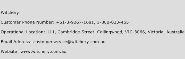 Witchery Phone Number Customer Service