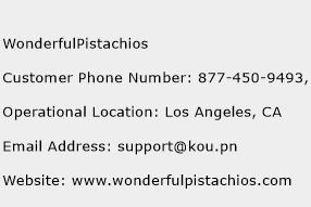 WonderfulPistachios Phone Number Customer Service