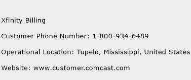 Xfinity Billing Phone Number Customer Service