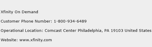 Xfinity On Demand Contact Number Xfinity On Demand Customer Service 