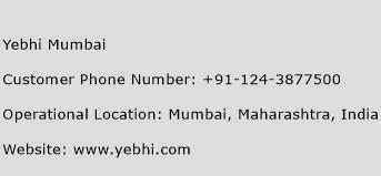 Yebhi Mumbai Phone Number Customer Service