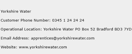 Yorkshire Water Phone Number Customer Service