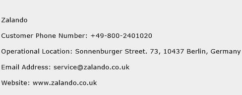 Zalando Phone Number Customer Service