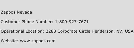 Zappos Nevada Phone Number Customer Service