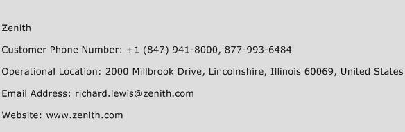 Zenith Phone Number Customer Service