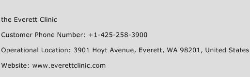 the Everett Clinic Phone Number Customer Service